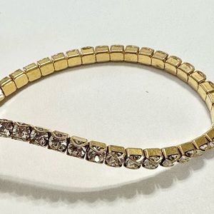 Golden crystal stretch bracelet from touchstone crystal by Swarovski